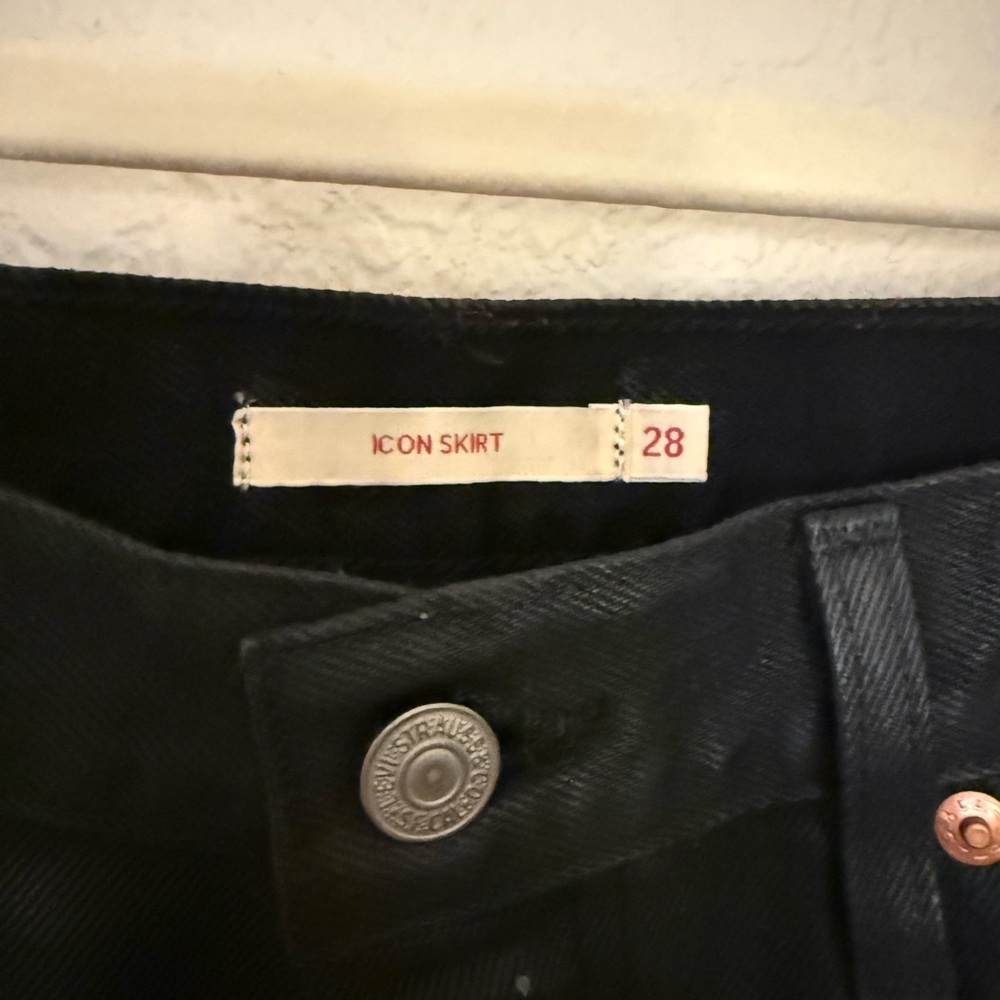 ICON Black Frayed Hem Mini Skirt - Picture 3 of 3